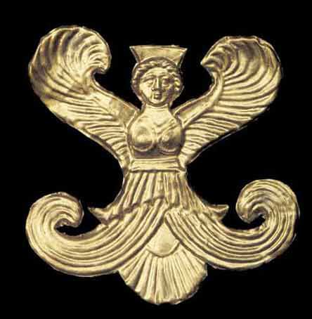 Крылатая богиня из кургана Большая БлИзница, д. Стеблиевки на Таманском полуострове