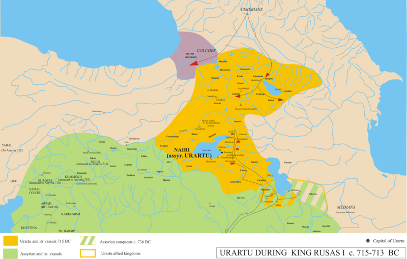 Походы киммерийцев на Колхиду и Урарту-715 г.до-н.э