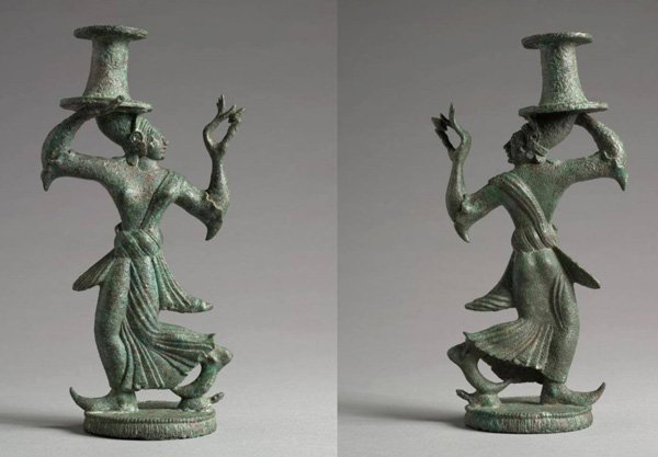 Candelabrum Stand of a Dancing Maenad, 525-500 BC