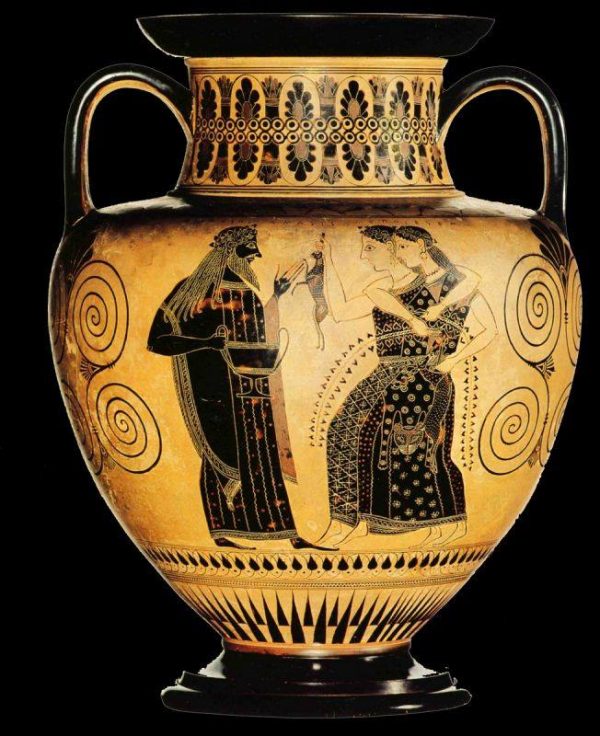 Vulci 550 — 530 до н. Э, Диониса и два Менады