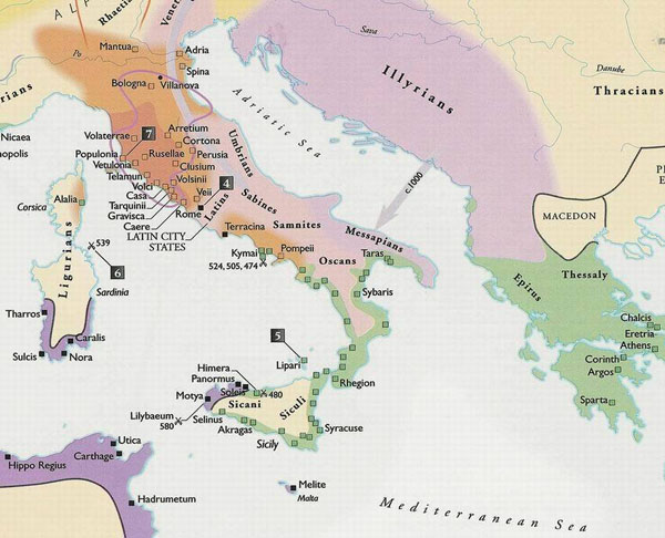 карта-этрусски-ранний рим и волчи