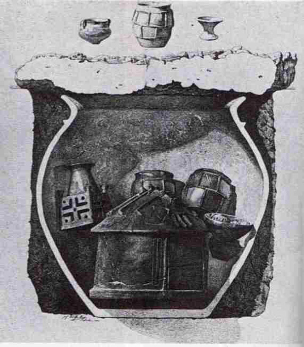 макет-фото-этрус-Гробница Долио Х в. до нашей эры-на рим. форуме
